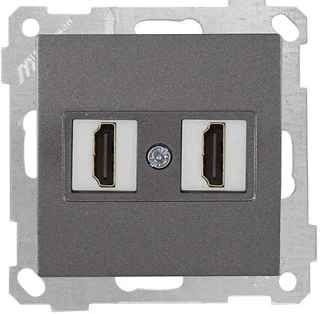 Mutlusan 2100 458 0195 Mek+Tuş Data Prizi 2*HDMI Füme