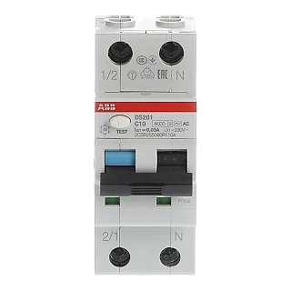 ABB 2CSR255080R1104 DS201 C10 AC30 Kaçak Akım Koruma Rölesi (RCBO)