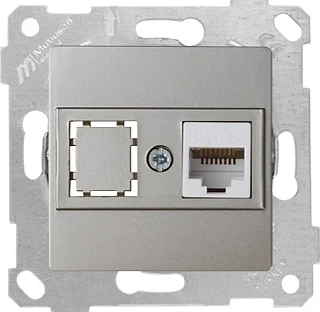 Mutlusan 2200 140 0183 Rita Mek+Tuş Data Prizi 1*RJ45 CAT6 Titanyum