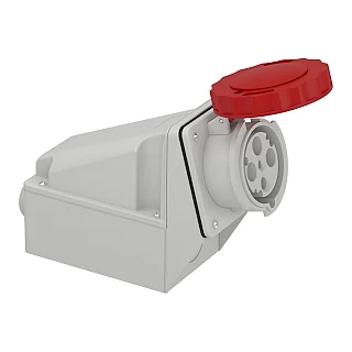 Schneider Electric 81182 PratiKa Eğik Duvar Prizi - 4*63 A - 3P + E - 380...415 V AC - IP67