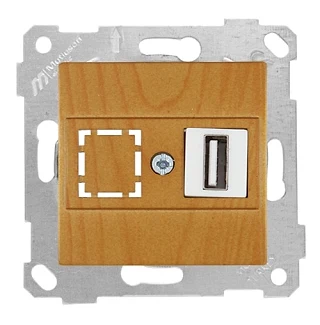Mutlusan 2200 455 0158 Rita Mek+Tuş Data Prizi 1*USB Meşe