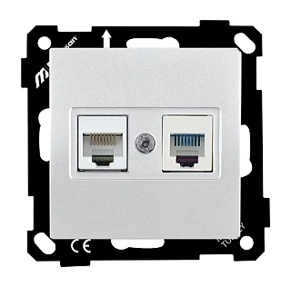 Mutlusan 2270 139 0101 EP-Tlf+Data Priz RJ11+CAT5E Beyaz