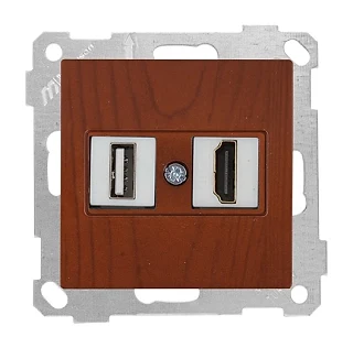 Mutlusan 2100 459 0156 Mek+Tuş Data Prizi 1*USB/1*HDMI Kiraz
