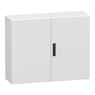 Schneider Electric NSYCRN810300D Çift düz çelik kapı, PanelSeT CRN, montaj plakası olmadan, 800x1000x300 mm, IP55, IK10, RAL7035