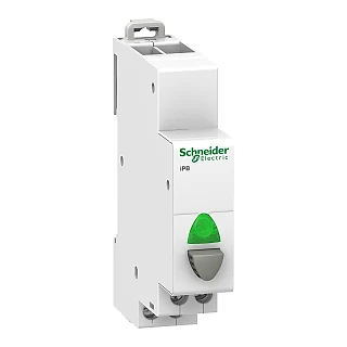 Schneider Electric A9E18036 Acti9 iPB 1NA gri tek basmalı düğme - gösterge ışığı Yeşil 110-230Vac (temsili görsel)