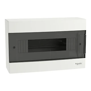 Schneider Electric EZ9EUG112 Modüler Sigorta Kutusu, Easy9 EU, Sıva-üstü, 1 Sıra x 12 Modül, Siyah Şeffaf Kapak