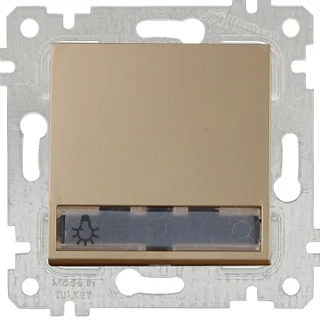 Mutlusan 2200 419 0180 Rita Mek+Tuş Işıklı Etiketli Çağırma 220V Klipsli Antik Altın