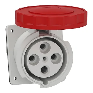 Schneider Electric 81294 PratiKa Eğik Makina Prizi - 4*125 A - 3P + E - 380...415 V AC - IP67