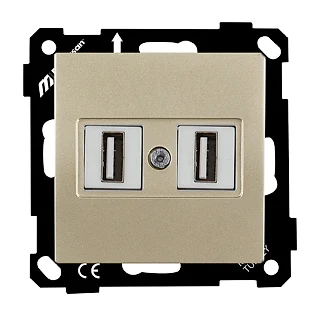 Mutlusan 2270 456 0190 Elitra Data Prizi 2*USB Vidalı Saten