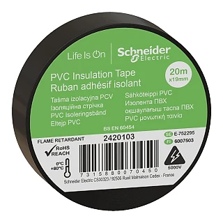 Schneider Electric 2420103 Thorsman - İzolasyon Bandı - 19mmx20mt - Siyah