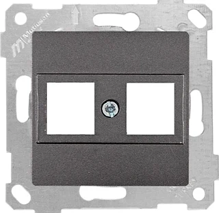 Mutlusan 2200 137 0195 Rita Mek+Tuş Data Prizi 2*RJ45 Konnektörsüz Füme