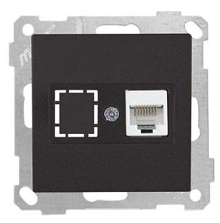 Mutlusan 2100 136 0184 Mek+Tuş Data Prizi 1*RJ45 CAT5E Siyah