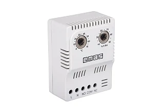 EMAS PHTE124 1NO +1NC Çiftli Beyaz PHTE Serisi Higrostat + Termostat