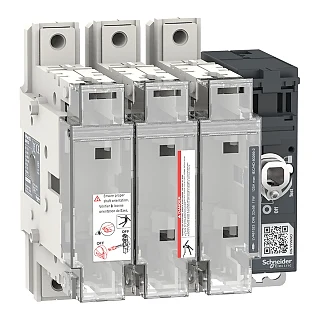 Schneider Electric LV481523 Anahtar bağlantı kesici sigorta, FuPacT GSC125, 125 A, 3 kutuplu, sigorta tipi NFC 22 x 58 mm, ön ve sağ taraf kontrolü
