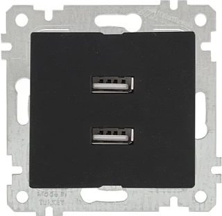 Mutlusan 2200 449 0184 Rita Mek+Tuş İkili USB Şarj Prizi Siyah