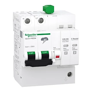 Schneider Electric A9L16295 iQuick PRD20r modüler kesinti durdurucu - 1 kutup + N - 264V - uzaktan aktarmalı