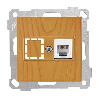 Mutlusan 2100 125 0158 Telefon Prizi 1*RJ11 Meşe