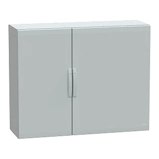 Schneider Electric NSYPLA10124G Yer standı polyester kutu, Thalassa PLA, düz kapı, tamamen mühürlü, 1000x1250x420mm, IP65, IK10