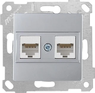 Mutlusan 2200 141 0182 Rita Mek+Tuş Data Prizi 2*RJ45 CAT6 İnox