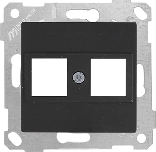 Mutlusan 2200 137 0184 Rita Mek+Tuş Data Prizi 2*RJ45 Konnektörsüz Siyah
