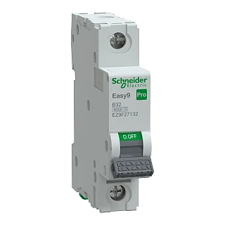 Schneider Electric EZ9F27132 Otomatik Sigorta, Easy9 Pro, 6kA, B-Eğrisi, 1-Kutup, 32A