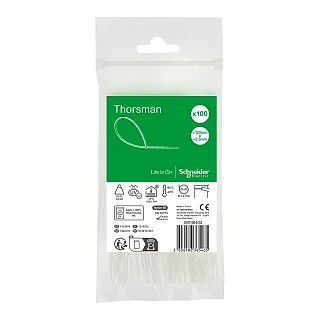 Schneider Electric IMT46403 Thorsman, Kablo bağı 120x2.5mm, Şeffaf