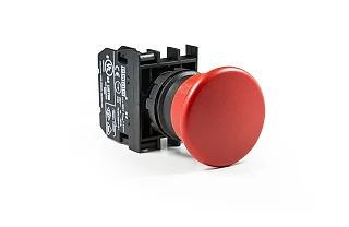 EMAS B200MK B Serisi Plastik 1NC Yaylı 40 mm Mantar Kırmızı 22 mm Buton
