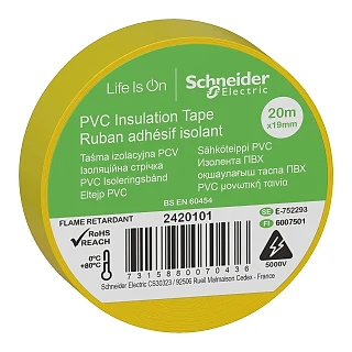 Schneider Electric 2420101 Thorsman - İzolasyon Bandı - 19mmx20mt - Sarı