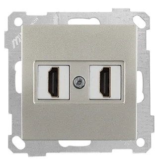 Mutlusan 2100 458 0183 Mek+Tuş Data Prizi 2*HDMI Titanyum