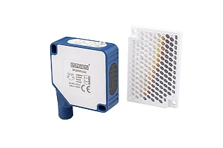 EMAS SPQ50RP2CSX Plastik Reflektörden Yansımalı Röle Çıkışlı 7m LED'li M12*4 Konnektör 50 mm Kare Fotoelektrik Sensör