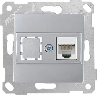Mutlusan 2200 136 0182 Rita Mek+Tuş Data Prizi 1*RJ45 CAT5E İnox