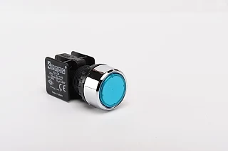 EMAS KB34DM KB Serisi Plastik 1NO Yaylı Düz Mavi 22 mm Buton