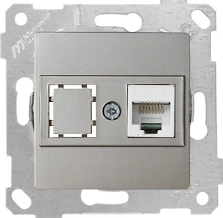 Mutlusan 2200 136 0183 Rita Mek+Tuş Data Prizi 1*RJ45 CAT5E Titanyum