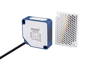 EMAS SPQ50RP2CC2 Plastik Reflektörden Yansımalı Röle Çıkışlı 7m LED'li 2m Kablolu 50 mm Kare Fotoelektrik Sensör
