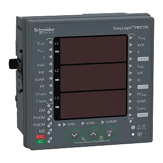 Schneider Electric METSEPM2120 EasyLogic PM2120, Güç & Enerji Analizörü, 15. harmoniğe kadar harmonik ölçümü, LED ekran, RS485 port üzerinden haberleşme class 1