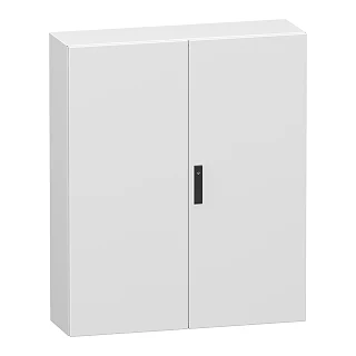 Schneider Electric NSYCRN1210300D Çift düz çelik kapı, PanelSeT CRN, montaj plakası olmadan, 1200x1000x300 mm, IP55, IK10, RAL7035