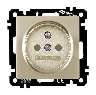 Mutlusan 2270 616 0290 EP-UPS Fransız Priz Çocuk Korumalı Saten