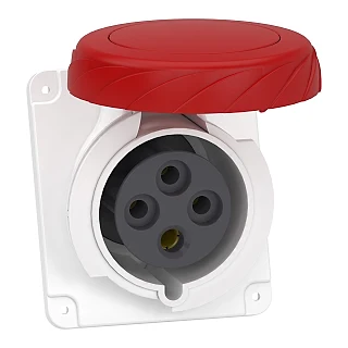 Schneider Electric PKY32F734 PratiKa Eğik Makina Prizi, - hızlı bağlantı - 4*32A - 3P + E - 380...415 V AC