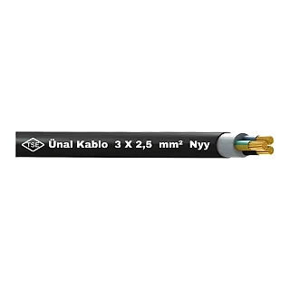 ÜNAL KABLO NYY 1×10 mm² (temsili görsel)