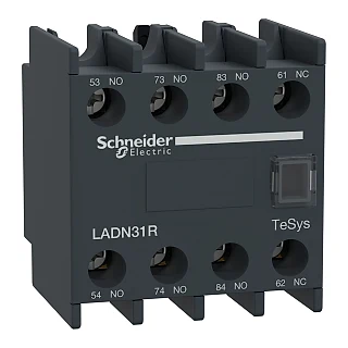 Schneider Electric LADN31R Yardımcı Kontak Bloğu, Tesys Deca, 3Na+1Nc, Vidalı Kelepçe Terminalleri