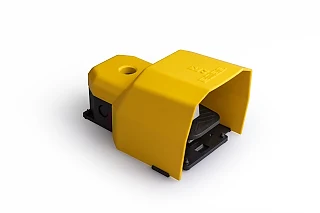 EMAS PPKA11BX10 PPK Serisi Plastik Korumalı 1NO+1NC Taşıma Kol Delikli Tekli Sarı Plastik Pedal