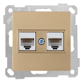 Mutlusan 2100 138 0180 Data Prizi 2*RJ45 CAT5E Antik Altın