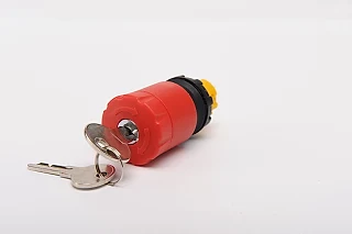 EMAS CPDEA30 Yedek Acil Stop 30 mm Çevirmeli Anahtarlı Kırmızı Buton Kafası