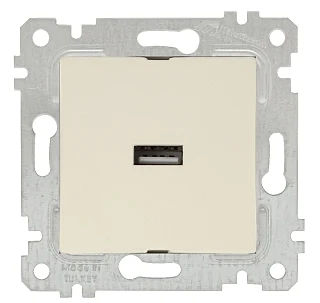 Mutlusan 2200 448 0102 Rita Mek+Tuş Tekli USB Şarj Prizi Krem