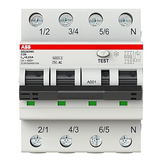 ABB 2CSR256040R1204 DS203NC C20 AC30 Kaçak Akım Koruma Rölesi (RCBO)