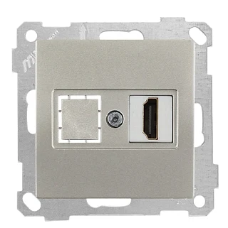 Mutlusan 2100 457 0183 Mek+Tuş Data Prizi 1*HDMI Titanyum