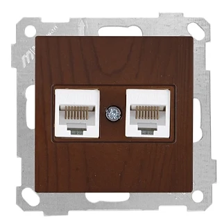 Mutlusan 2100 138 0157 Data Prizi 2*RJ45 CAT5E Ceviz