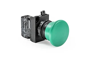 EMAS CP100MY CP Serisi Plastik 1NO Yaylı 40 mm Mantar Yeşil 22 mm Buton