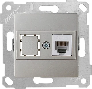 Mutlusan 2200 125 0183 Rita Mek+Tuş Telefon Prizi 1XRJ11 Titanyum
