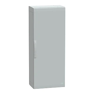 Schneider Electric NSYPLA1253G Yer standı polyester kutu, Thalassa PLA, düz kapı, tamamen mühürlü, 1250x500x320mm, IP65, IK10